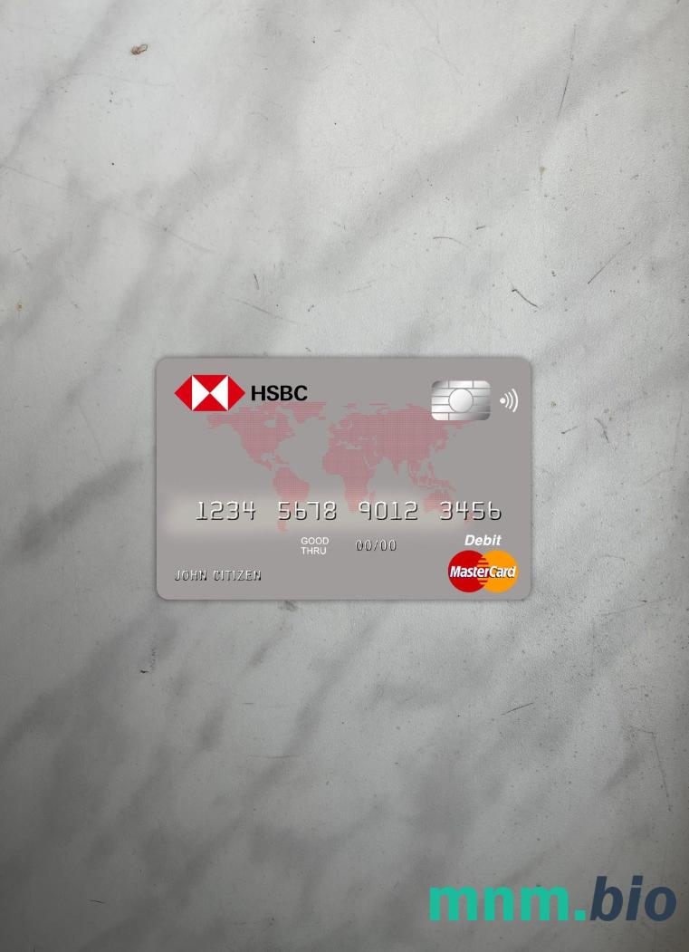 Australia HSBC bank master card wygląd fotograficzny skan PSD + zdjęcie